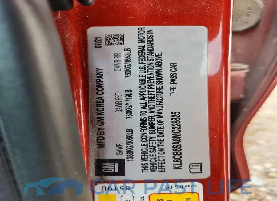 KL8CB6SA6MC228825# 12