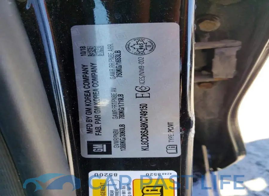 KL8CD6SA8KC749150# 13