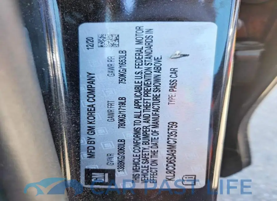 KL8CD6SA9MC735759# 12