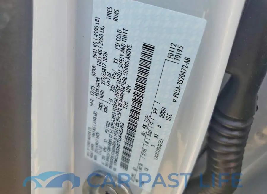 1FMCU9GN0TUA45262# 13