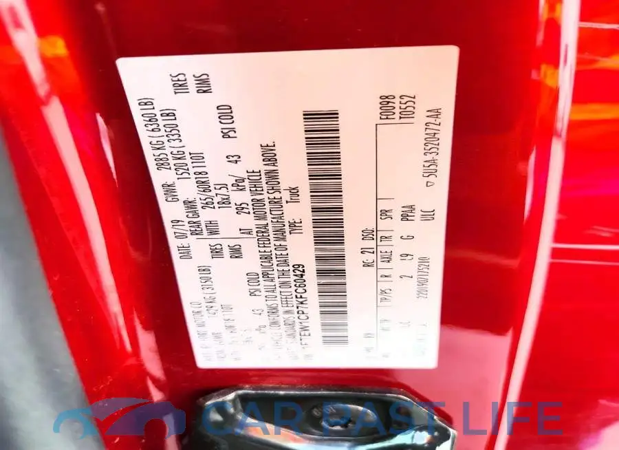 1FTEW1CP7KFC60429# 12