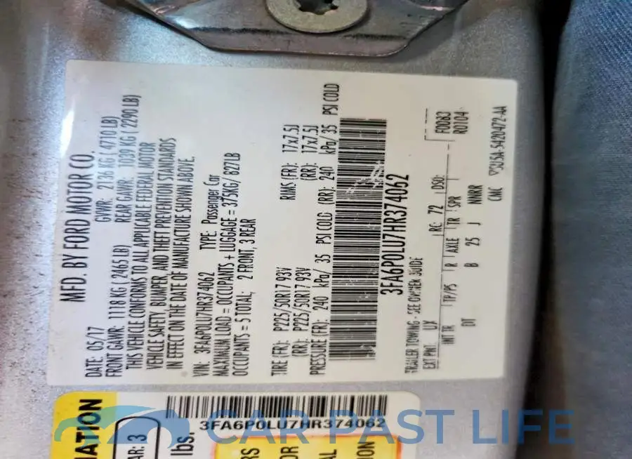 3FA6P0LU7HR374062# 13