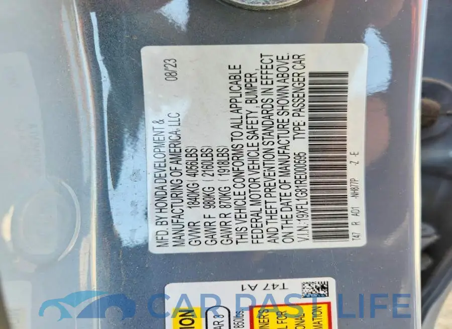 19XFL1G81RE000595# 12