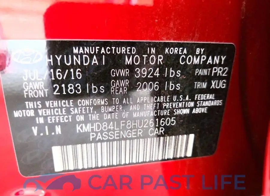 KMHD84LF8HU261605# 12