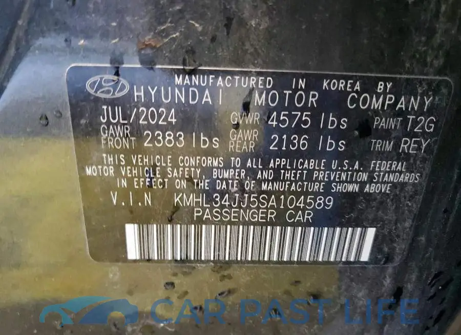KMHL34JJ5SA104589# 13