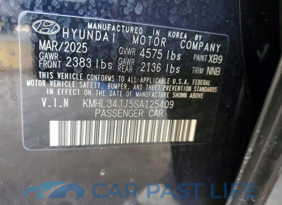 KMHL34JJ5SA125409# 12