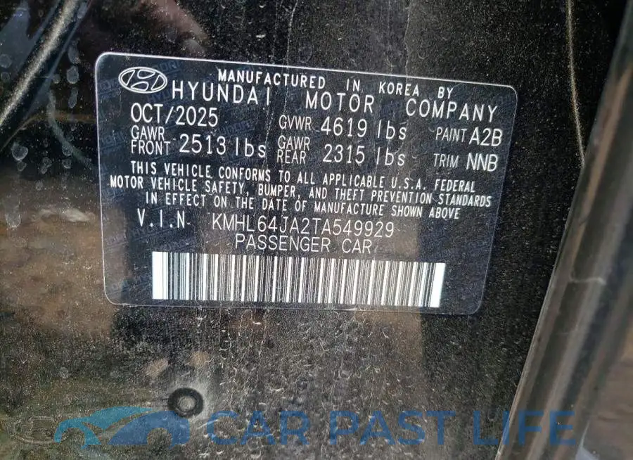 KMHL64JA2TA549929# 12