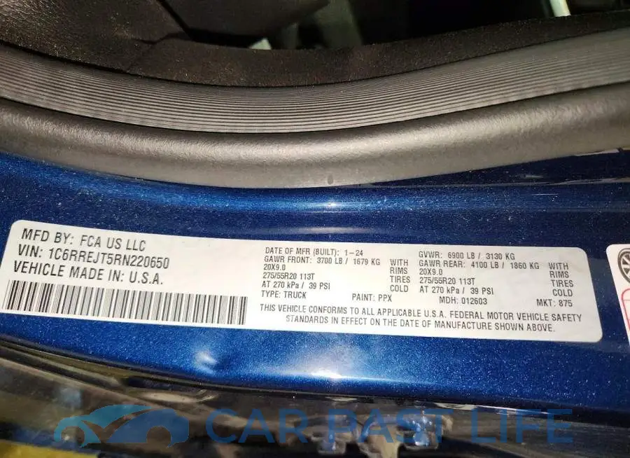1C6RREJT5RN220650# 12