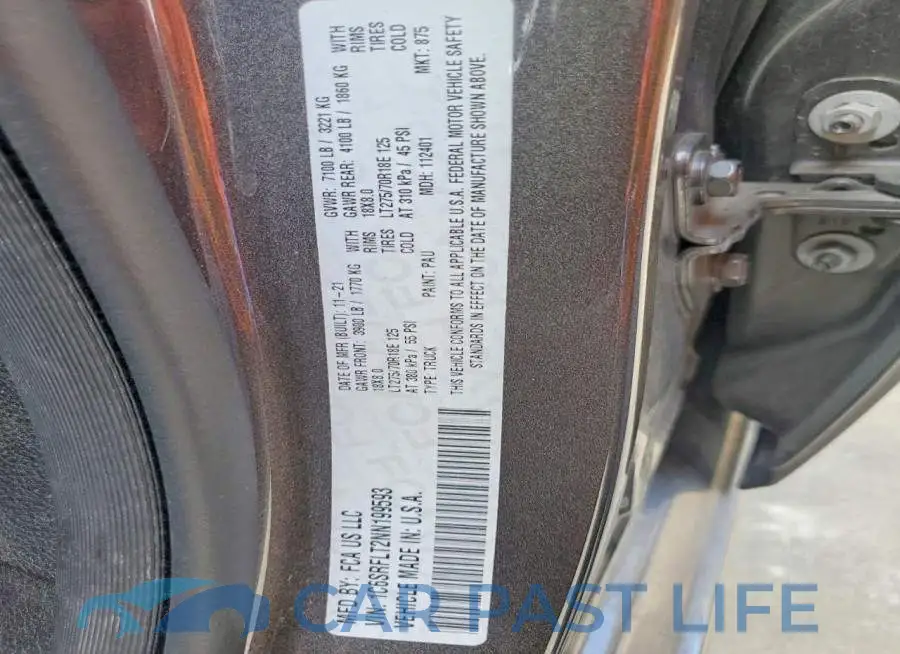 1C6SRFLT2NN199593# 12