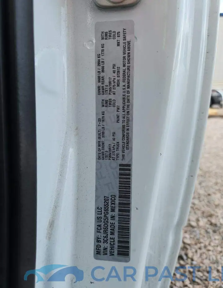 3C6JR6DG5PG655207# 12