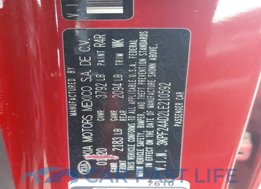 3KPF24AD2LE210592# 12