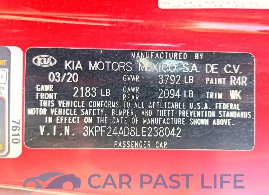 3KPF24AD8LE238042# 12