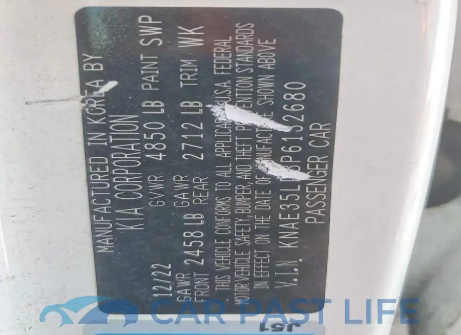 KNAE35LD8P6132680# 12
