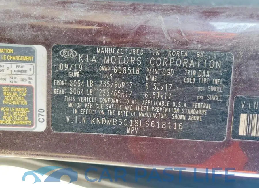 KNDMB5C18L6618116# 14