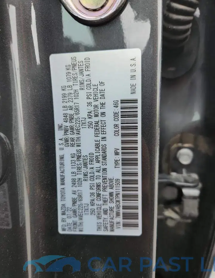 7MMVABCM7PN111509# 13