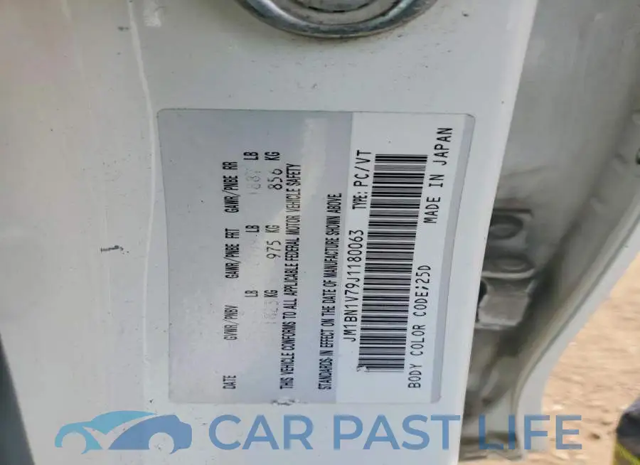 JM1BN1V79J1180063# 12