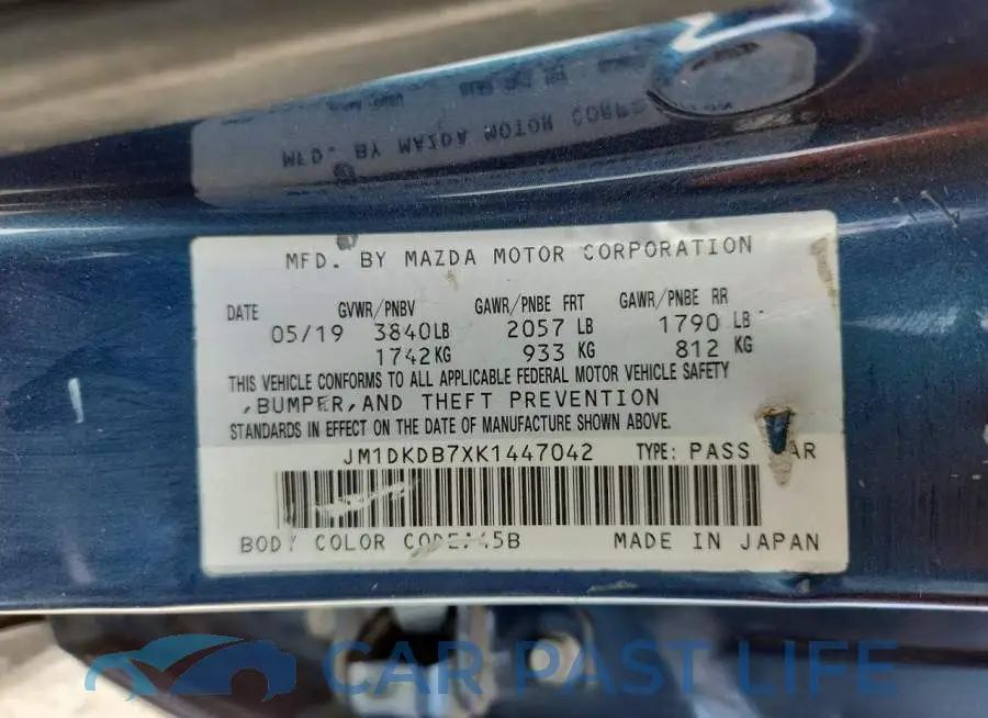 JM1DKDB7XK1447042# 12