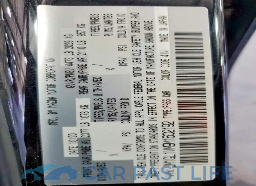 JM1GL1VM9M1602192# 12