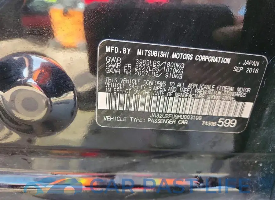 JA32U2FU9HU003100# 12