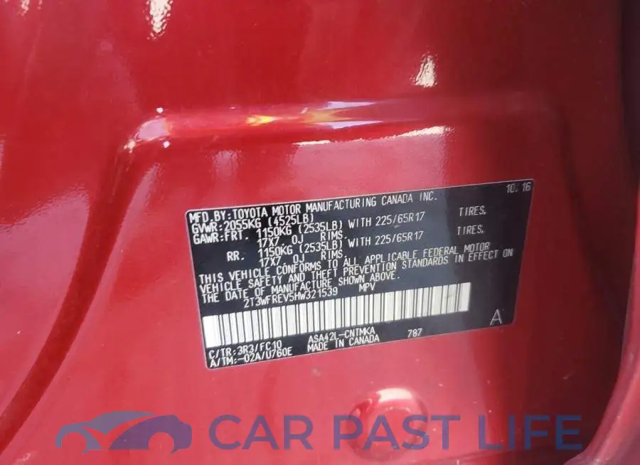 2T3WFREV5HW321539# 13
