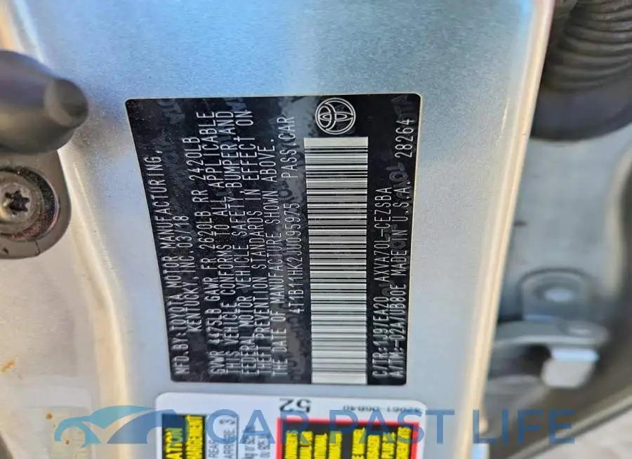 4T1B11HK2JU095975# 13