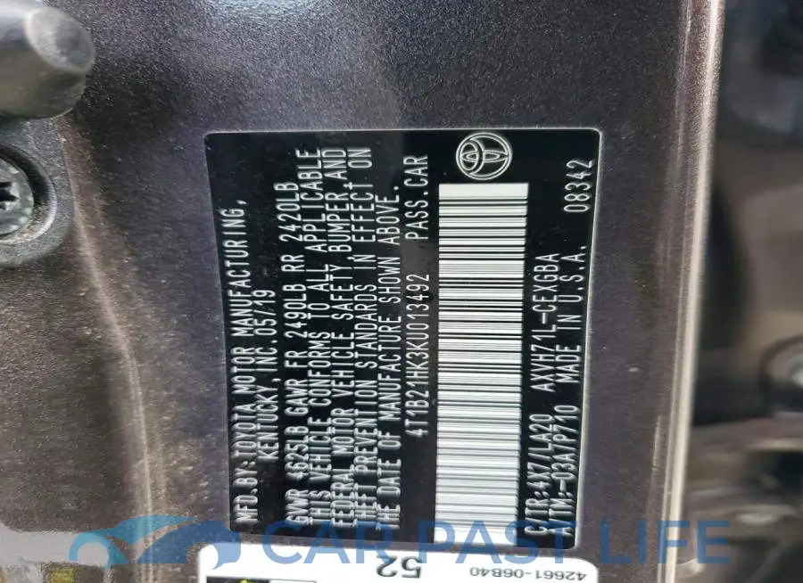 4T1B21HK3KU013492# 12