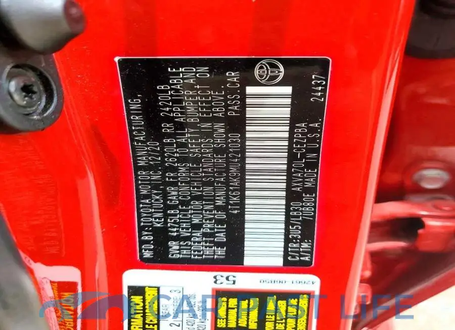 4T1K61AK9MU421030# 12