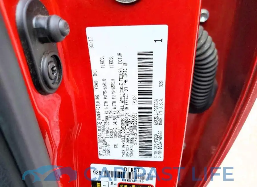 5TFEW5F18HX220801# 12
