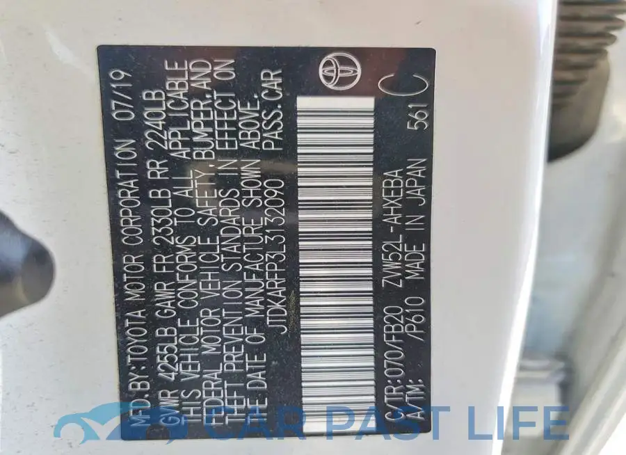 JTDKARFP3L3132090# 12
