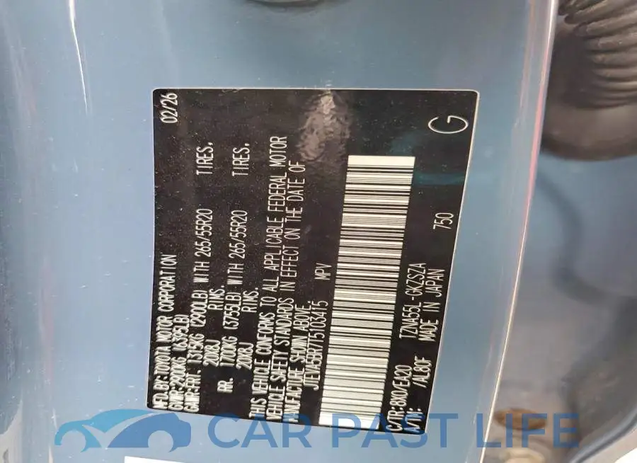 JTEVA5BR7T5103415# 13