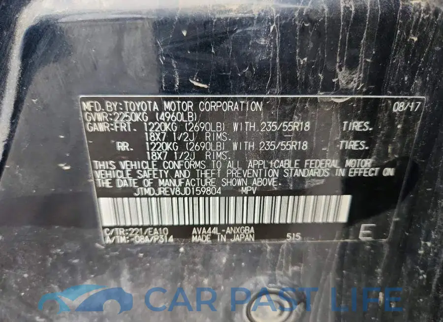 JTMDJREV8JD159804# 12