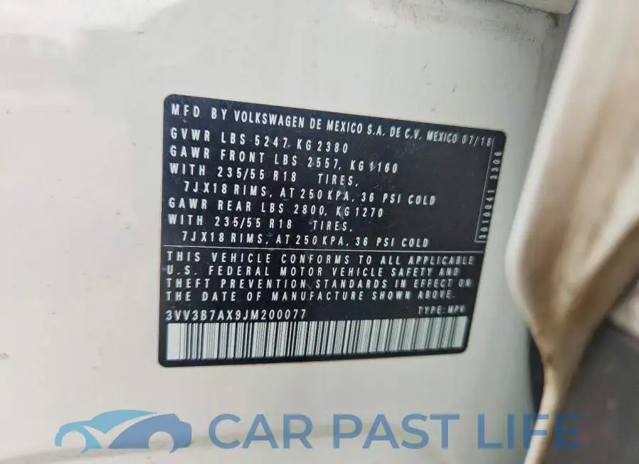 3VV3B7AX9JM200077# 12