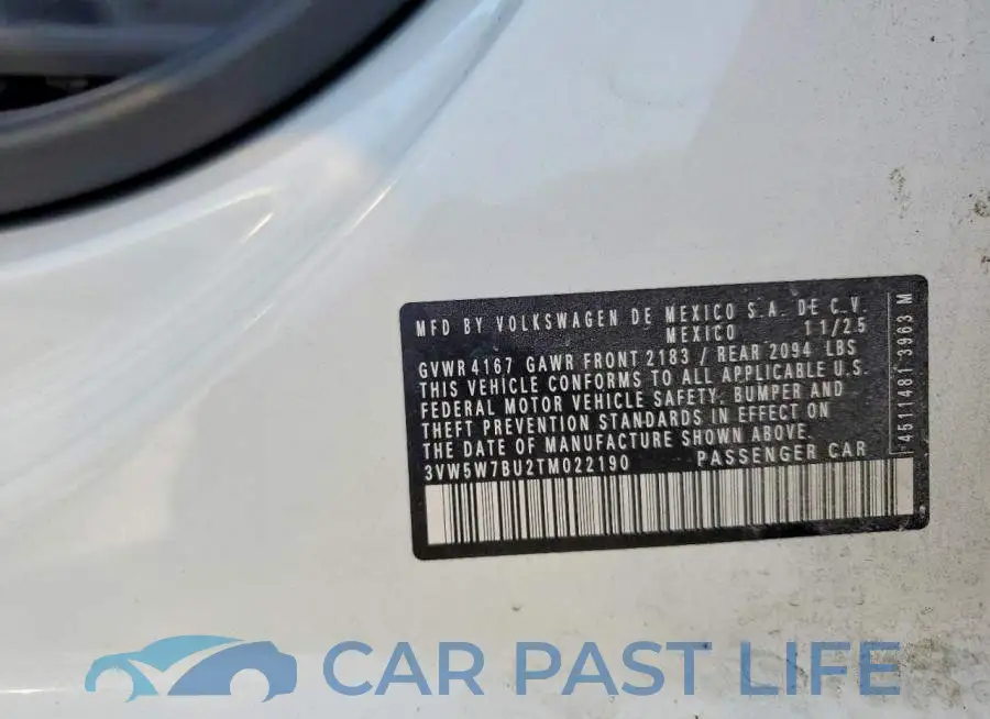 3VW5W7BU2TM022190# 13