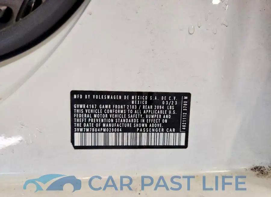 3VW7M7BU4PM029064# 12