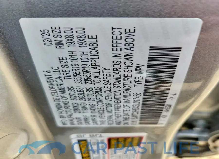 5J8TC2H5XSL017486# 13