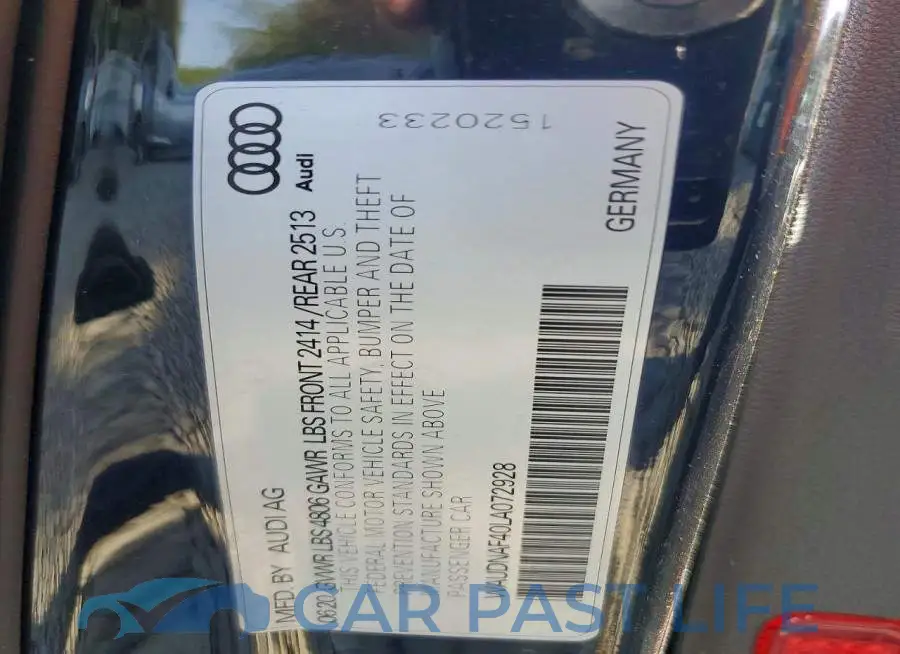 WAUDNAF40LA072928# 12