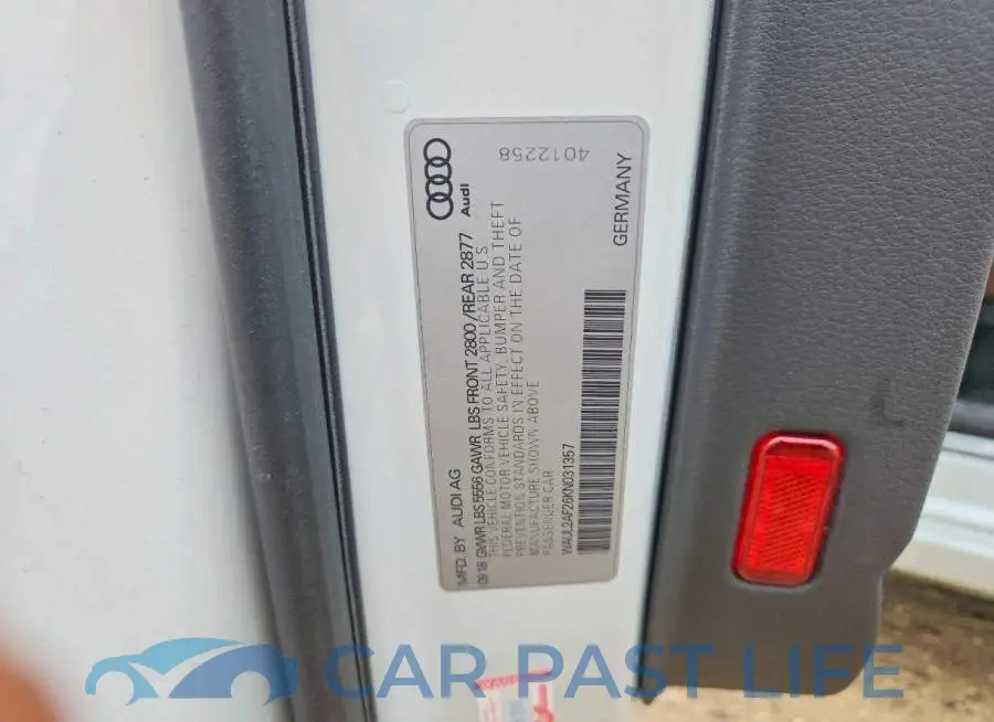 WAUL2AF26KN031357# 12