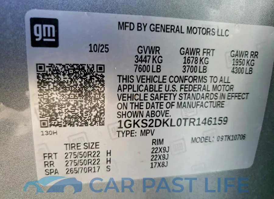 1GKS2DKL0TR146159# 13