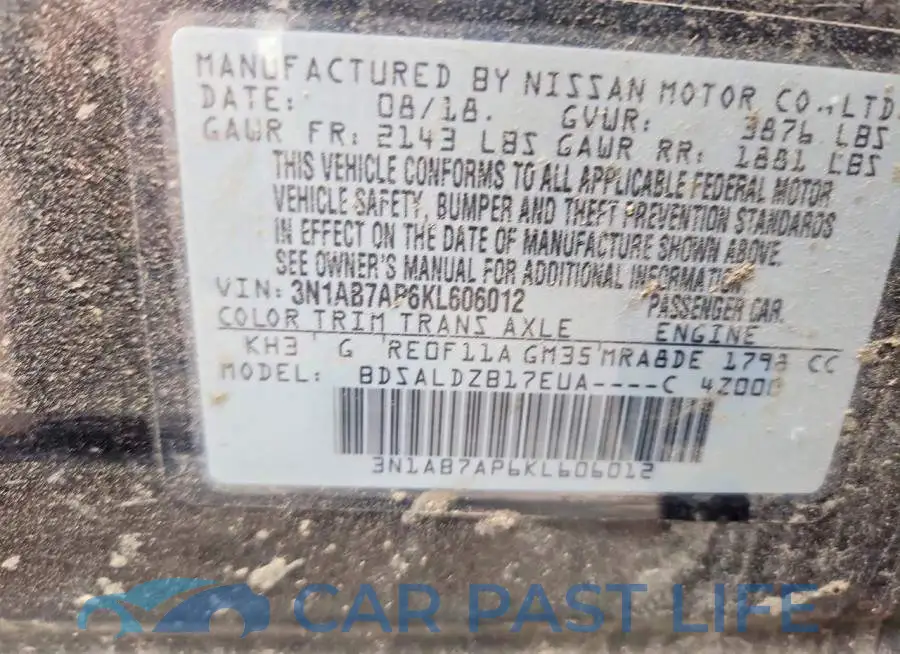 3N1AB7AP6KL606012# 12