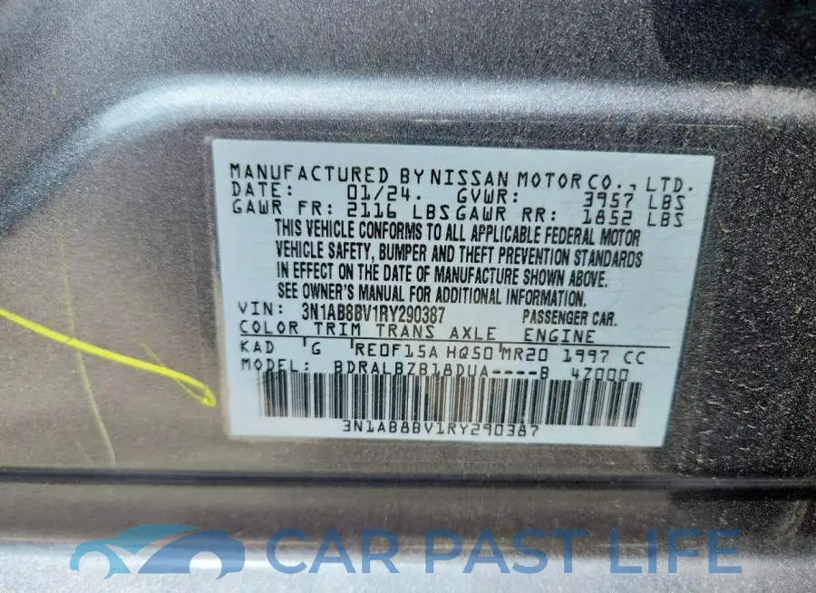 3N1AB8BV1RY290387# 12