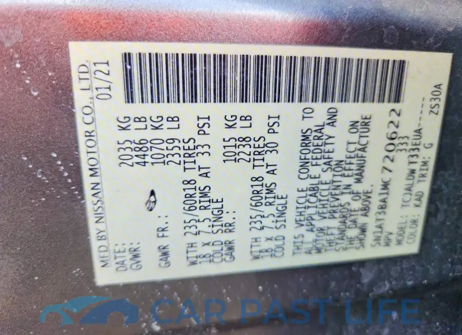 5N1AT3BA1MC720622# 13