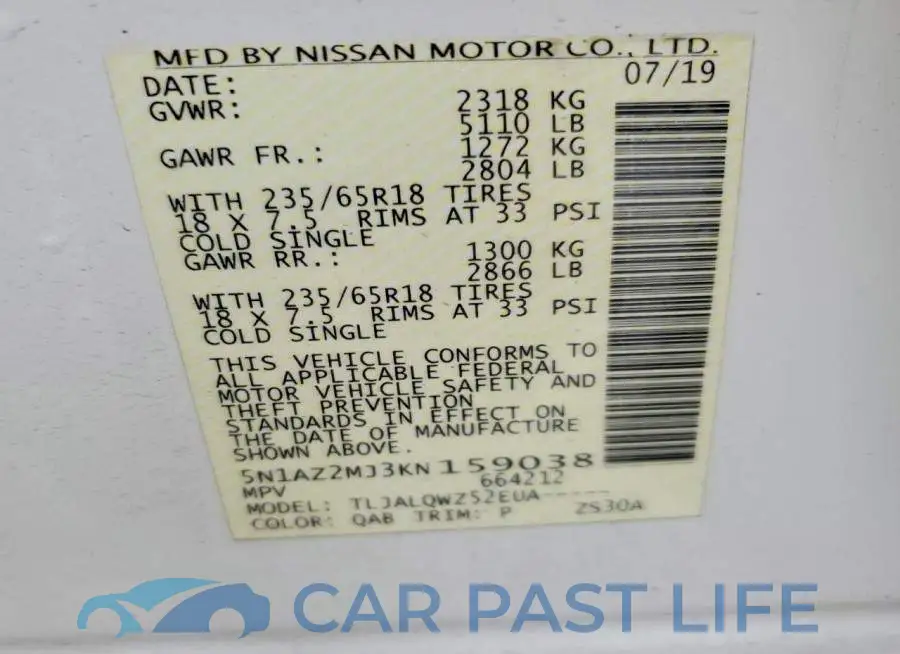 5N1AZ2MJ3KN159038# 13