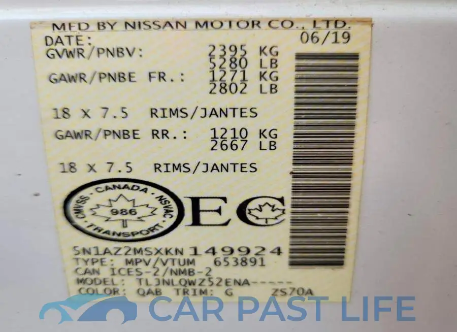 5N1AZ2MSXKN149924# 13