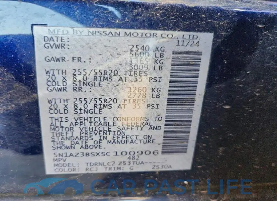 5N1AZ3BSXSC100906# 14