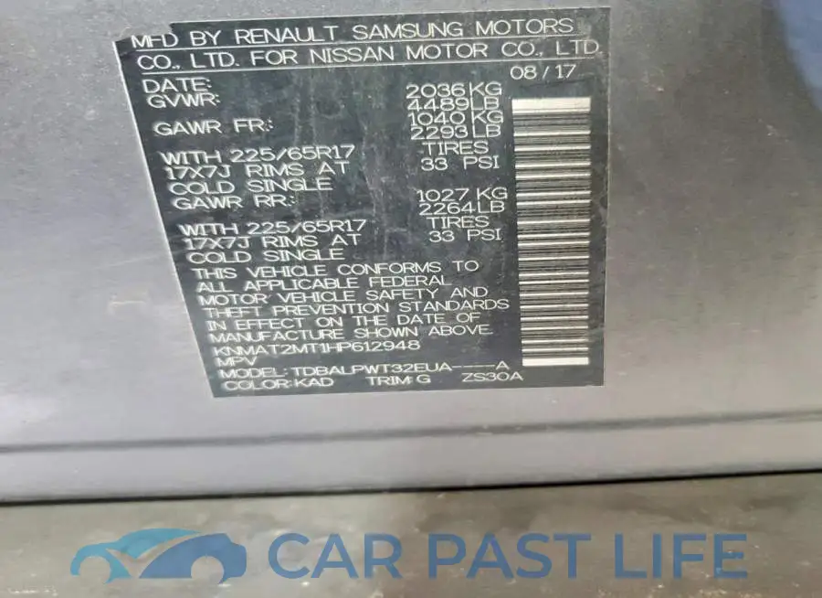 KNMAT2MT1HP612948# 13