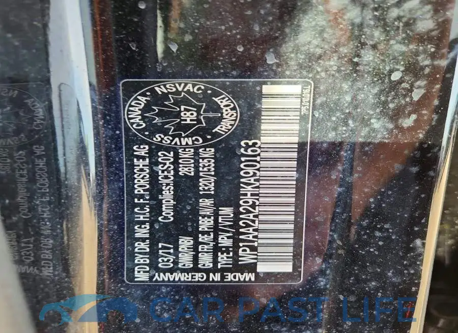 WP1AA2A29HKA90163# 12