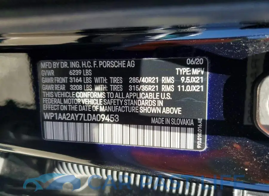 WP1AA2AY7LDA09453# 13