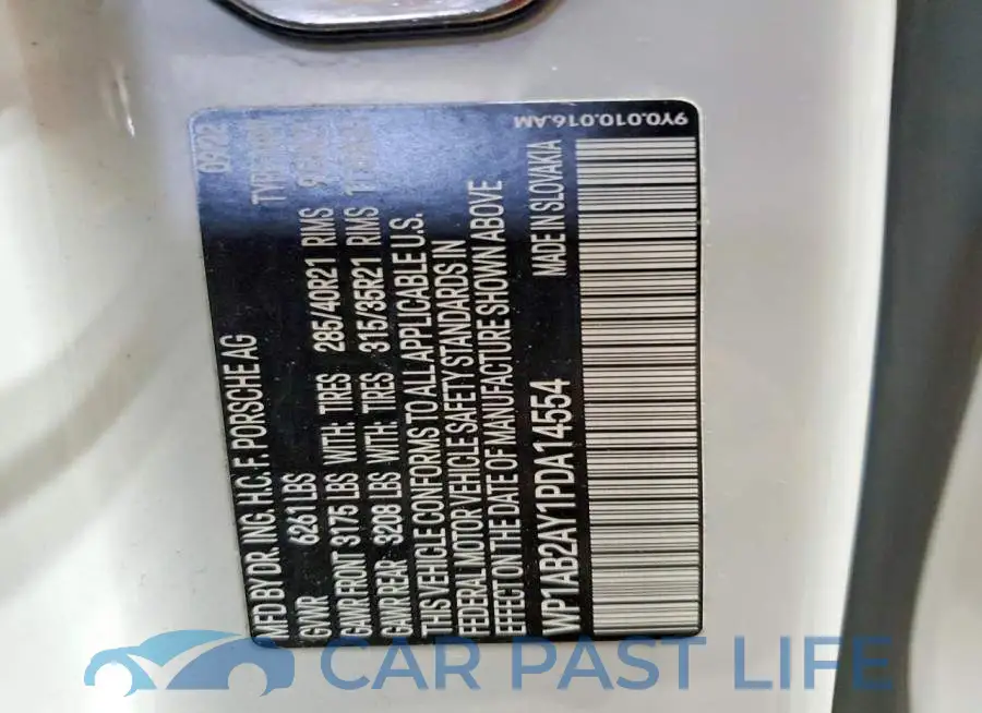 WP1AB2AY1PDA14554# 12