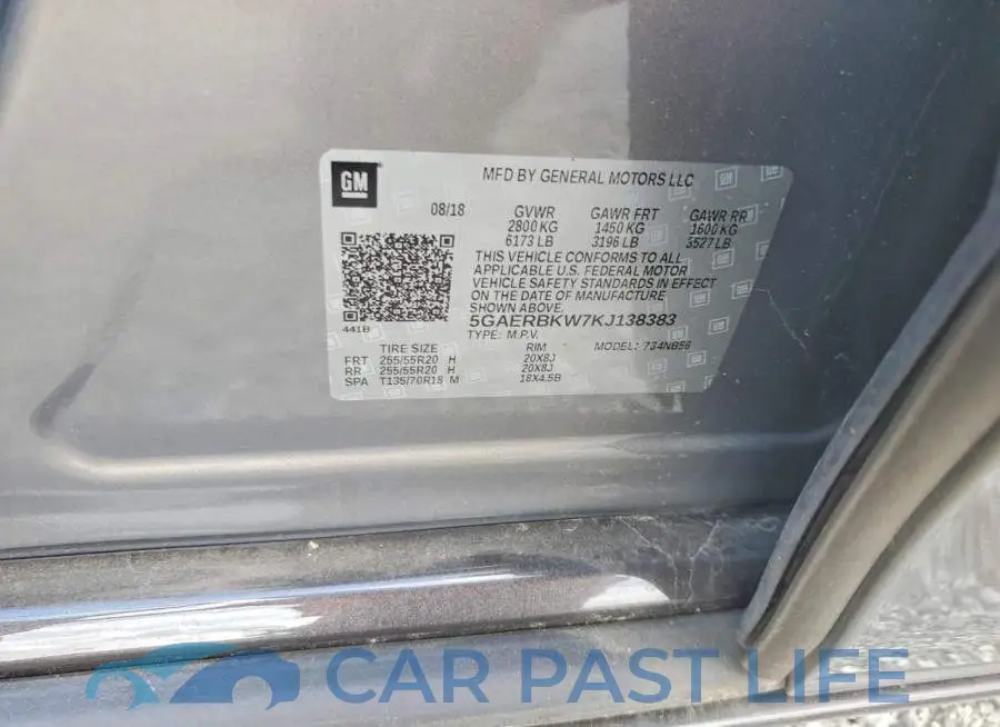 5GAERBKW7KJ138383# 13