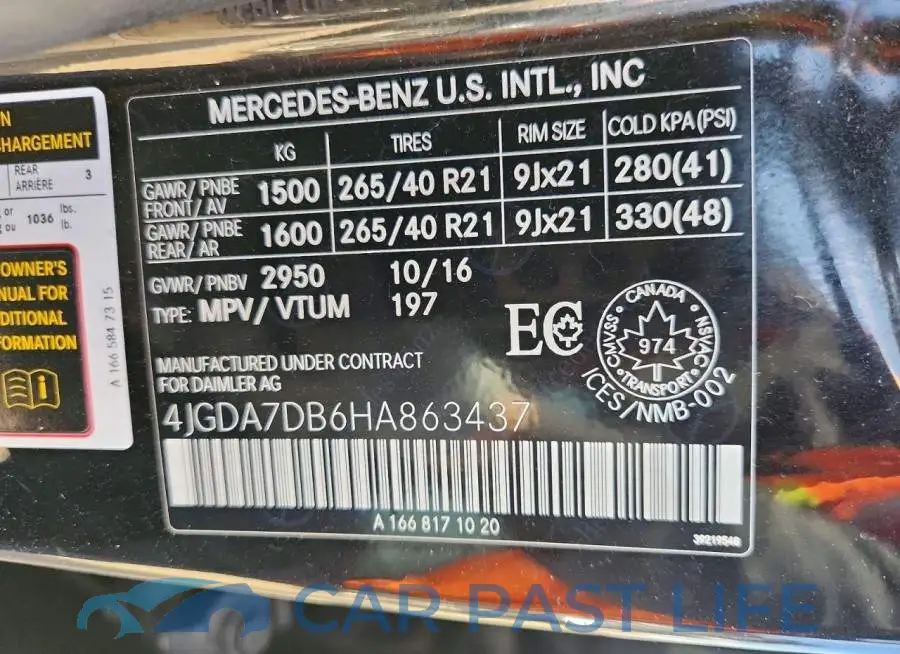 4JGDA7DB6HA863437# 13